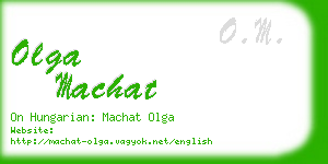 olga machat business card